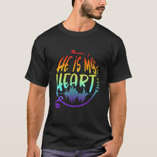 T-shirt Je suis sa voix Il est mon cœur Sensibilisation à