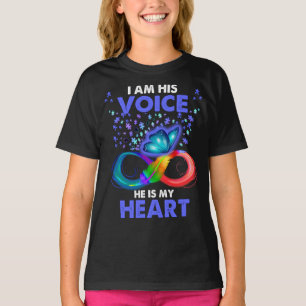 T-shirt Je Suis Sa Voix Il Est Mon Coeur Sensibilisation s