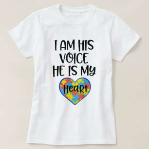 T-shirt Je suis sa voix qu'il est ma citation de maman