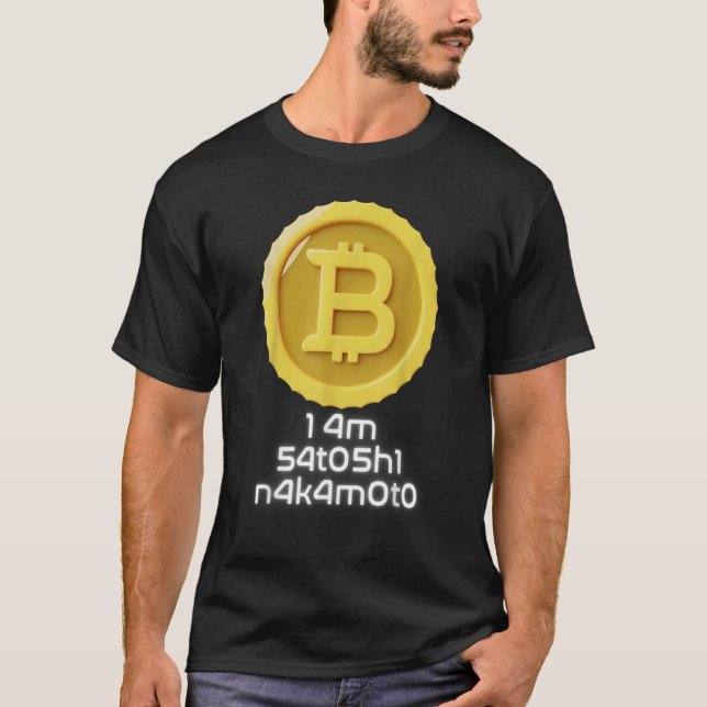 T-shirt Je suis Satoshi Nakamoto Bitcoin   NFT Cryptomonna (Devant)