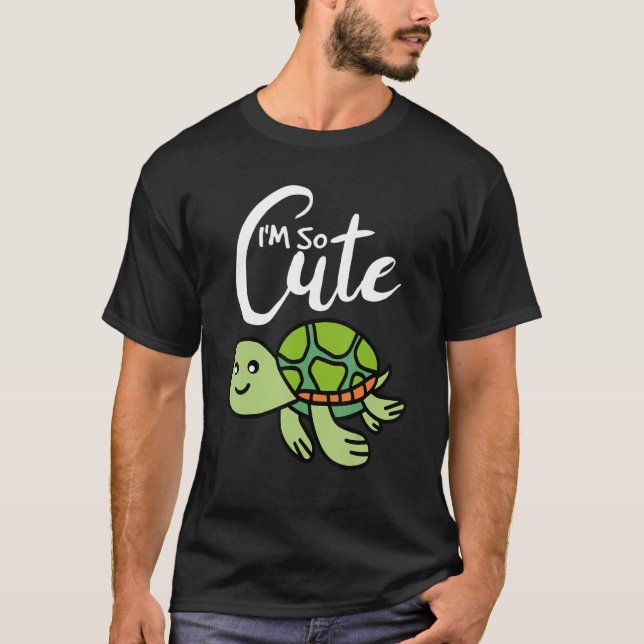 T-shirt Je suis si mignonne Turtle Kids Turtle (Devant)