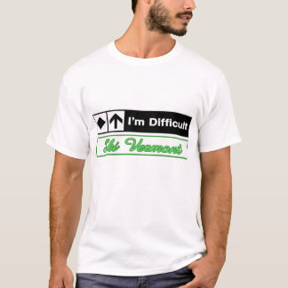 T-shirt Je suis signe difficile de traînée de ski