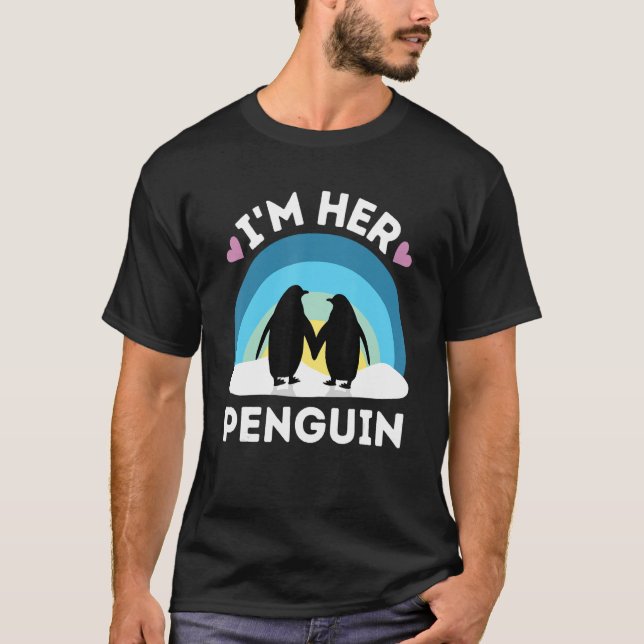 T-shirt Je suis Son Pingouin - Couples mignons (Devant)