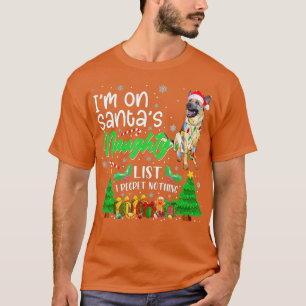 T-shirt Je suis sur Père Noël Naughty mignon berger allema