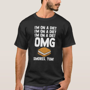 T-shirt Je suis sur un régime OMG Smores Yum Campfire Smor