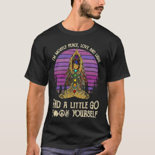 T-shirt Je suis surtout paix amour et lumière et un peu al