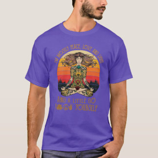 T-shirt Je suis surtout paix amour et lumière et un peu va
