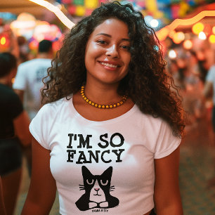 T-SHIRT JE SUIS TELLEMENT FANCÉ, CUTE TUXEDO CAT PANDA KIT