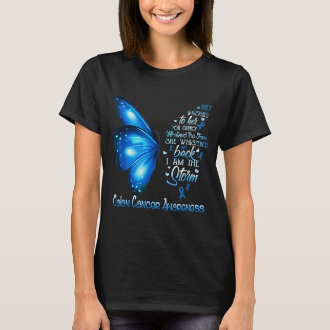 T-shirt Je suis tempête conception papillon de sensibilisa (Devant)