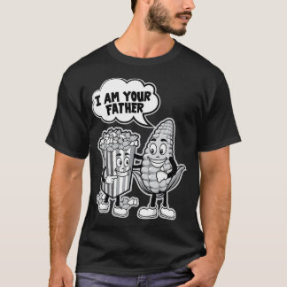 T-shirt Je Suis Ton Père, Amoureux Popcorn Pour Les Hommes