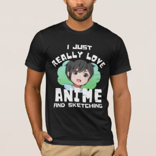 T-SHIRT JE SUIS TOUT SIMPLEMENT AMOUREUX D'ANIME ET DE CRO