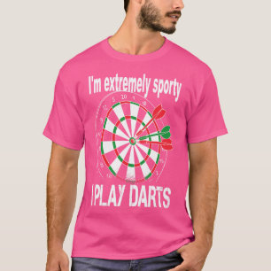 T-shirt Je suis très sportif JE JOUE AUX DARTS