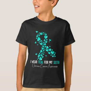 T-shirt Je Suis Turquoise Pour Ma Soeur Conscience Du Canc