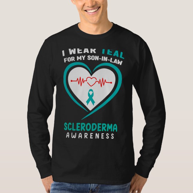 T-shirt Je Suis Turquoise Pour Mon Fils En Droit Scleroder (Devant)