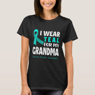 T-shirt Je Suis Turquoise Pour Mon Grand-Mère Pour Le Canc