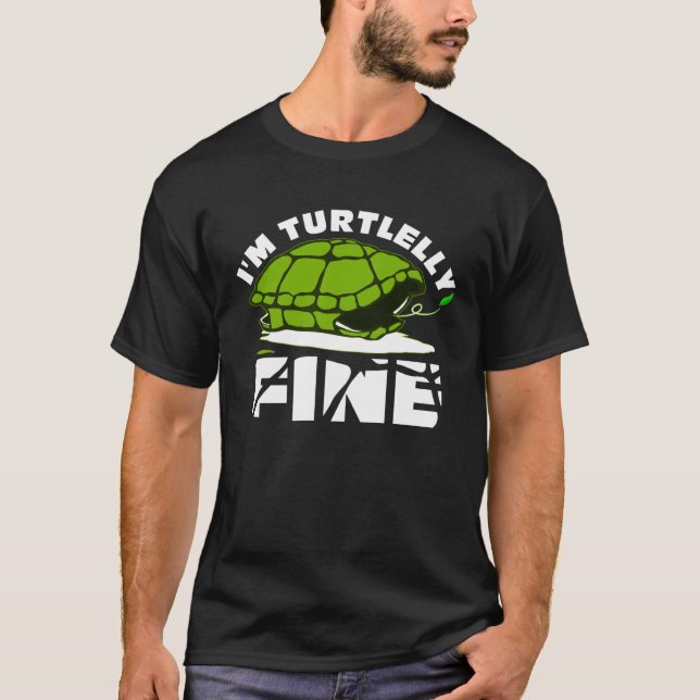 T-shirt Je suis Turtlelly Fine Cute Turtle (Devant)
