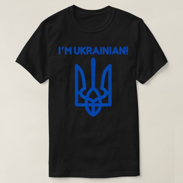 T-shirt Je suis Ukrainien Ukraine Armoiries Po Ukrainien (Design devant)