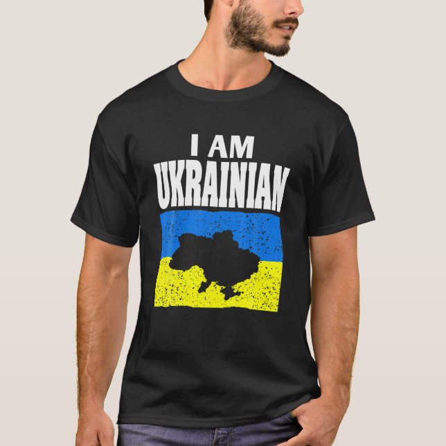 T-shirt Je suis ukrainienne | Rejoindre L'Ukraine | Suppor (Devant)