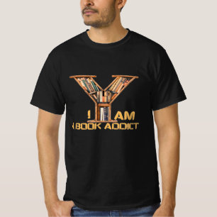 T-shirt Je suis un addict du livre Lover Design