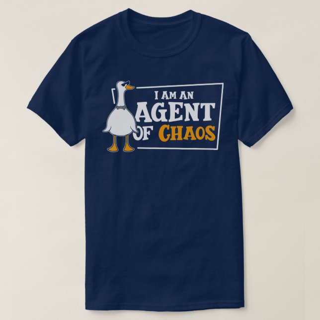 T-shirt Je Suis Un Agent Du Chaos Oies De La Ferme Oiseaux (Design devant)