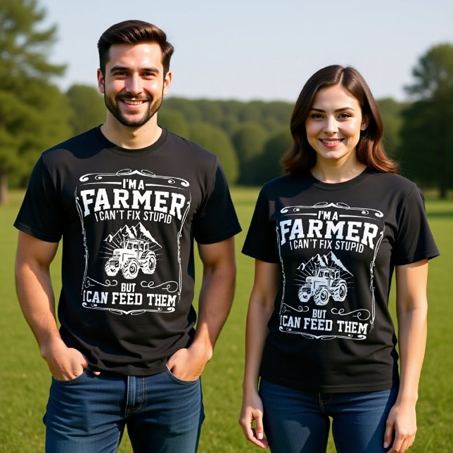 T-SHIRT JE SUIS UN AGRICULTEUR, JE NE PEUX PAS RÉSOUDRE LE (Créateur téléchargé)