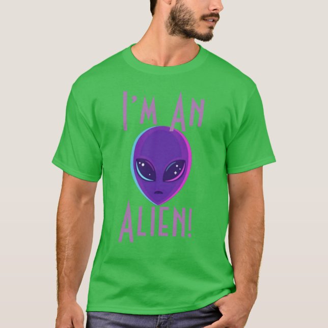 T-shirt Je suis un alien  (Devant)