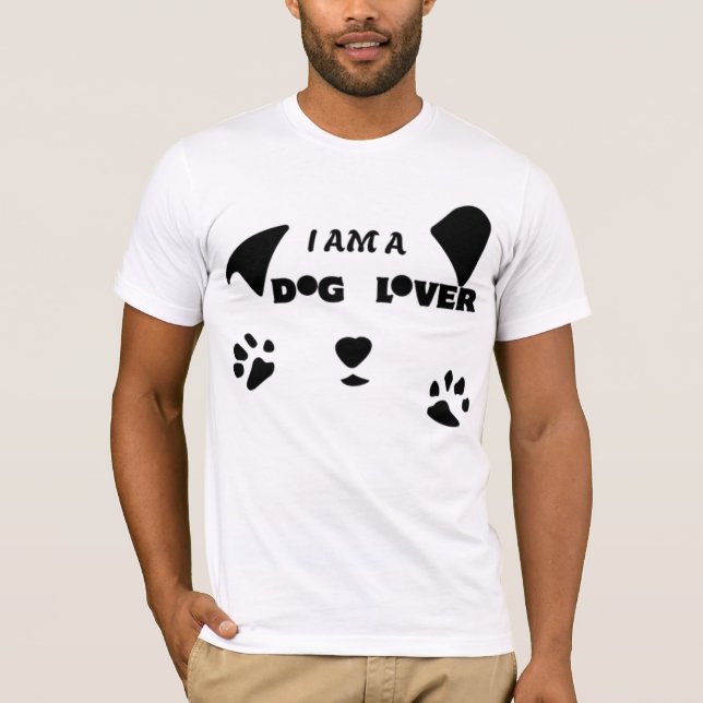 T-SHIRT JE SUIS UN AMOUREUX DES CHIENS (Devant)