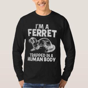 T-shirt Je suis un animal Ferret fille jeune fille Tee