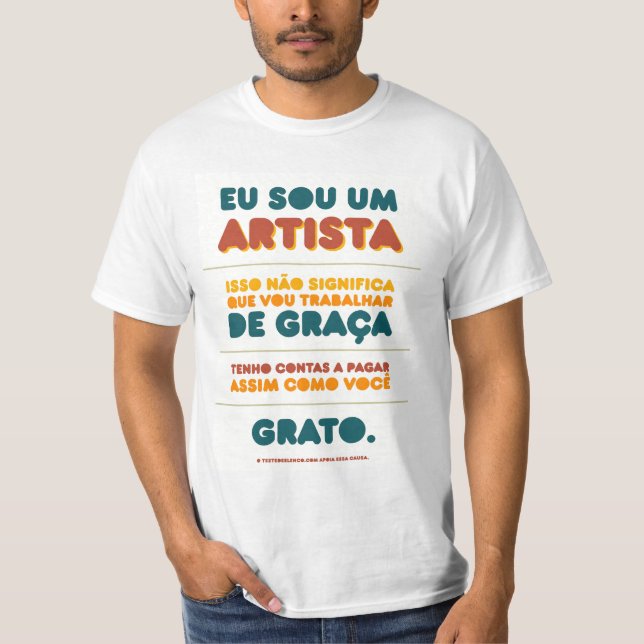 T-shirt Je suis un ARTISTE (Devant)