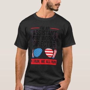 T-shirt Je suis un assistant directeur Fireworks American 