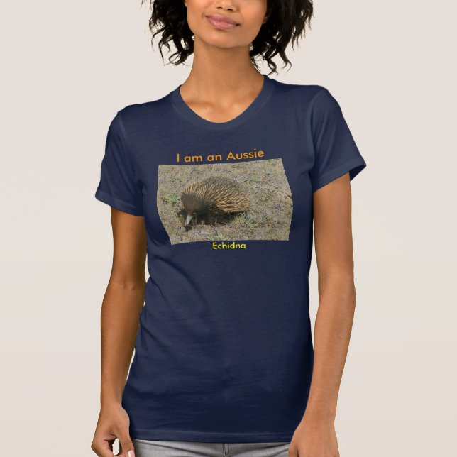 T-shirt Je suis un Australien, Echidna - customisé (Devant)