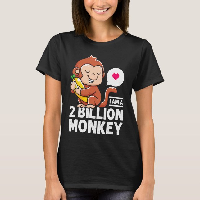 T-shirt Je Suis Un Bananier De 2 Millions De Singes Coeur  (Devant)