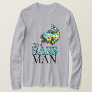 T-shirt Je suis un BASS MAN drôle thème de pêche