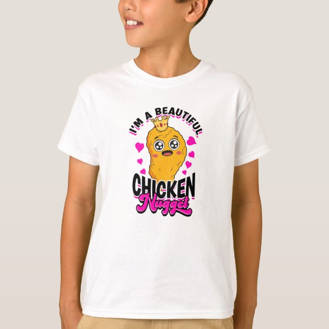 T-shirt Je suis un beau nugget de poulet - nugget de poule (Devant)