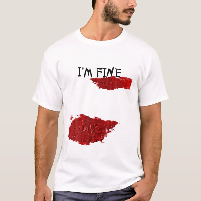 T-shirt Je suis un beau sanglant Splatter de Halloween Sar (Devant)