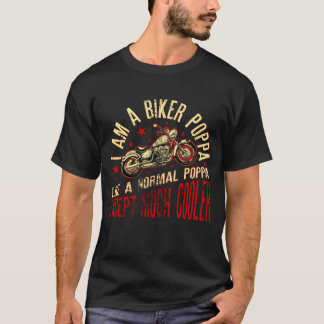 T-shirt Je suis un Biker Poppa imprimer Drôle cadeau pour