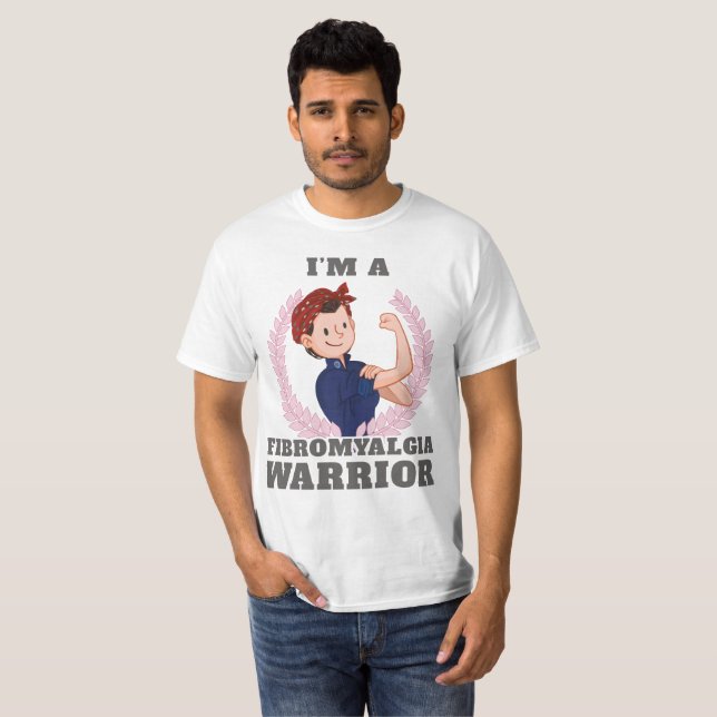 T-shirt Je suis un cadeau de Fibromyalgia Warrior FM Aware (Devant entier)