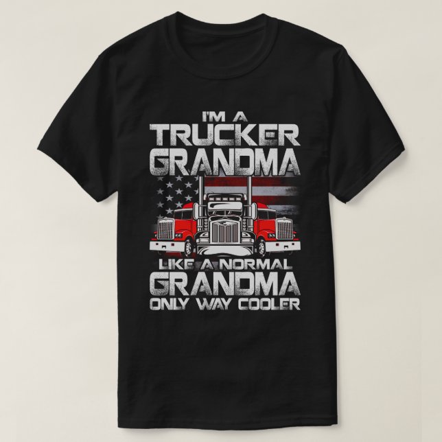 T-shirt Je suis un camionneur RANDMA comme un grandMa norm (Design devant)