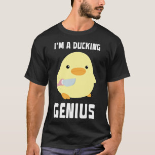 T-shirt Je suis un canard de génie avec mème de couteau