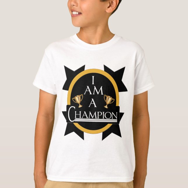 T-SHIRT JE SUIS UN CHAMPION (Devant)