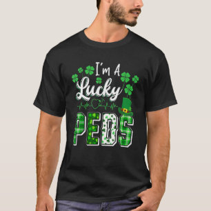 T-shirt Je suis Un Chanceux Peds Infirmière Shamrock Lepre