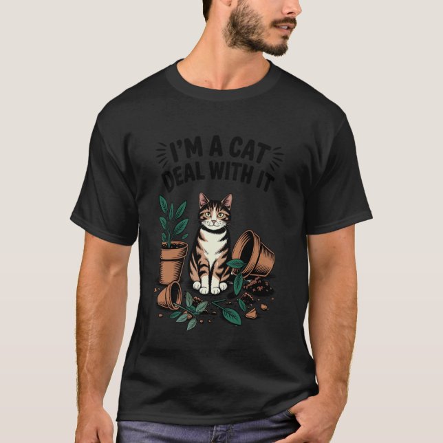 T-shirt Je Suis Un Chat Faites Avec Ça Canapé Pour Chat Ch (Devant)