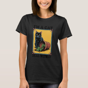T-shirt Je Suis Un Chat Faites Avec Ça Kit De Plantes Pour