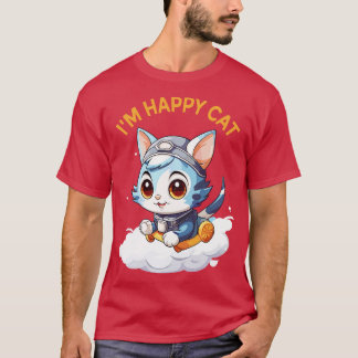 T-shirt Je suis un chat heureux
