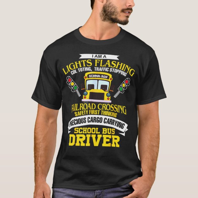 T-shirt Je suis un chauffeur de bus scolaire de retour à l (Devant)