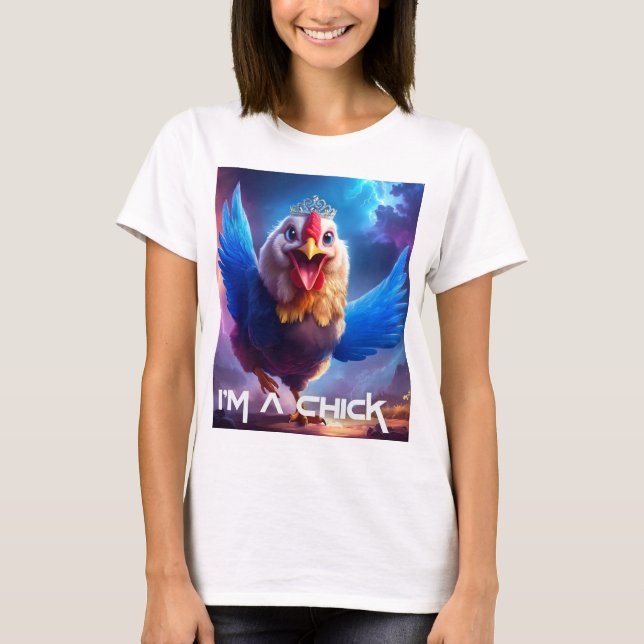T-SHIRT JE SUIS UN CHICK (Devant)