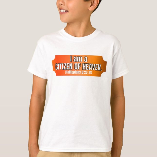 T-SHIRT JE SUIS UN CITOYEN DU CIEL (Devant)