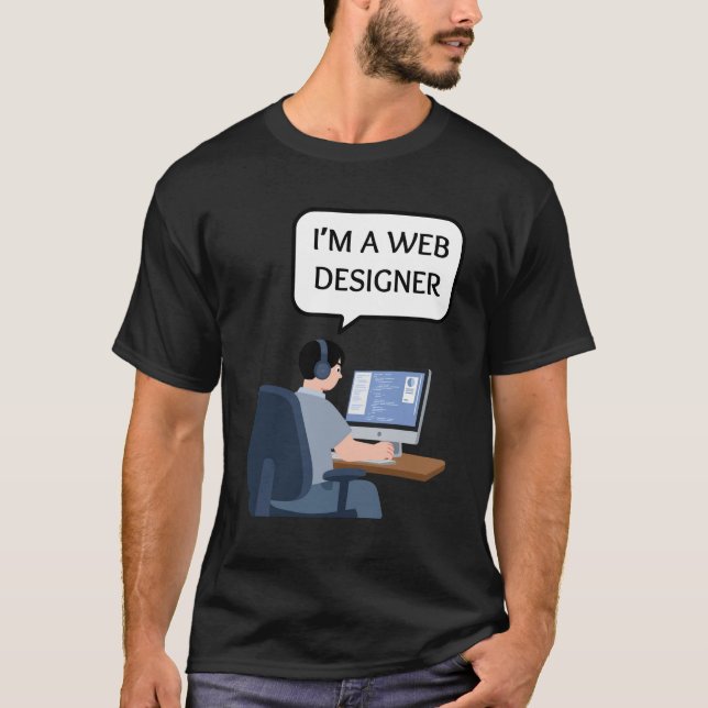 T-shirt Je suis un concepteur web (Devant)
