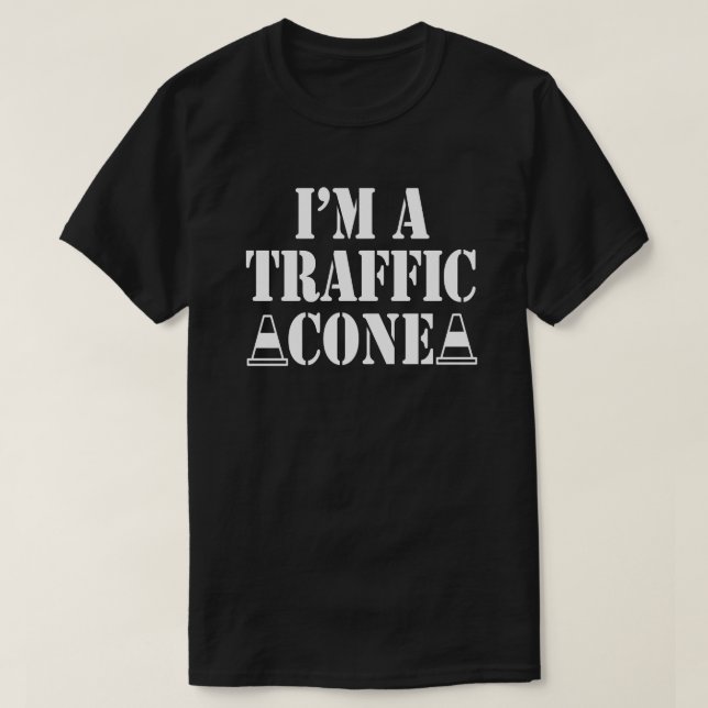 T-shirt Je suis un cône de la circulation drôle Costume d' (Design devant)