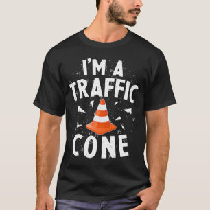 T-shirt Je suis un cône de trafic Lazy Facile coût d'Hallo